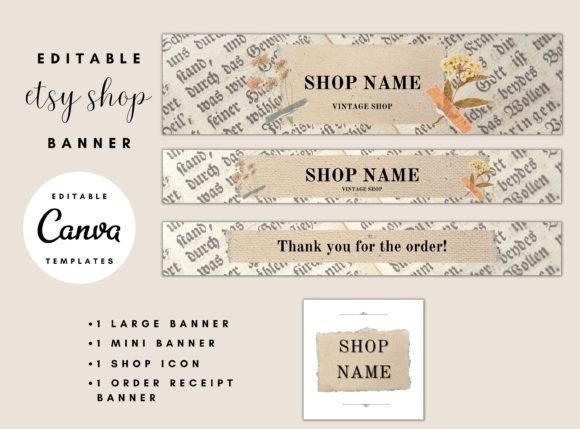 Antique Etsy Shop Banner Templates: Your Visual Foundation