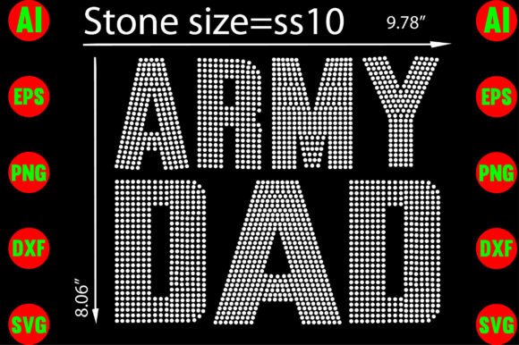 Army Dad Rhinestone Templates: A Bold Design Asset