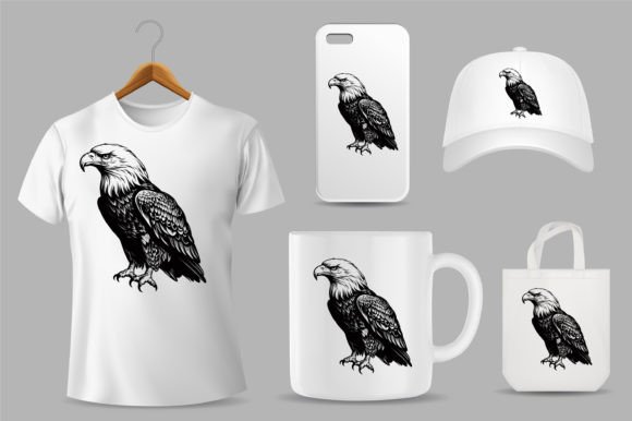 Bald Eagle Illustration: Dynamic Clip Art for Makers