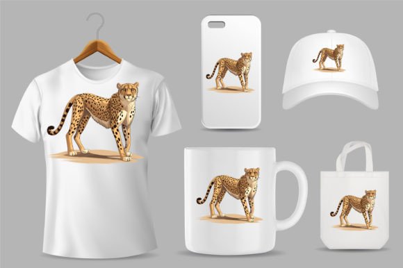 Cheetah on Different Product Templates 2: A Wildly Versatile Design Asset