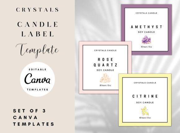 Crystal Clear Branding: Editable Candle Label Templates