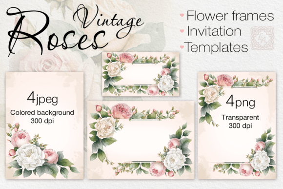 Elegant Watercolor Rose Templates for Creative Projects