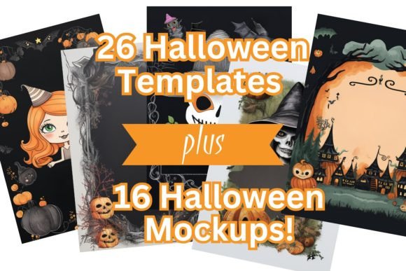Elevate Your Halloween Marketing with 26 Templates and 16 Mockups