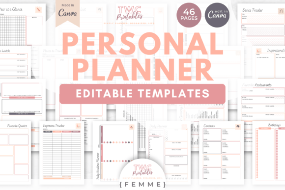 Plan Your Life with Style: FEMME Planner Canva Templates