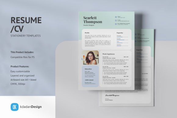Streamline Your Career Documents with Resume/CV PSD Design Templates Vol 192