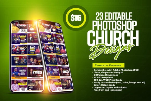 Streamline Your Outreach with 23 Church Flyer Templates Bundle PSD