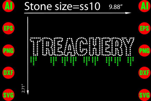 Treachery Rhinestone Templates Design: Bold Sparkle